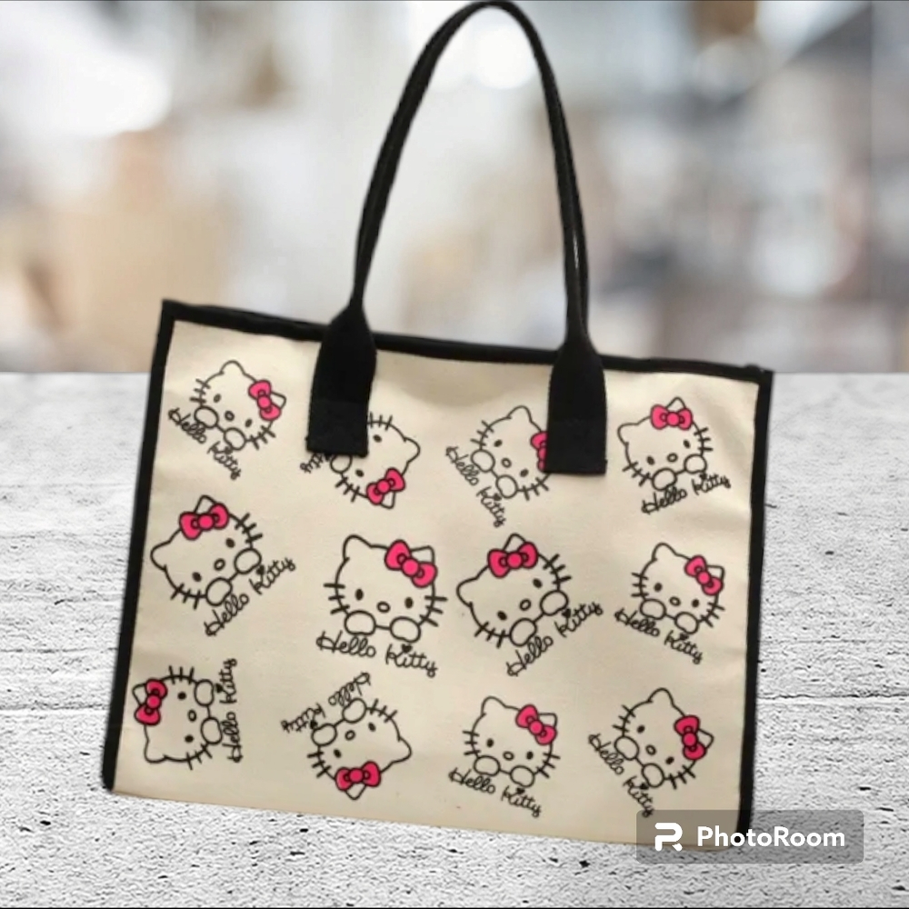 NEW Hello Kitty Canvass Tote Bag